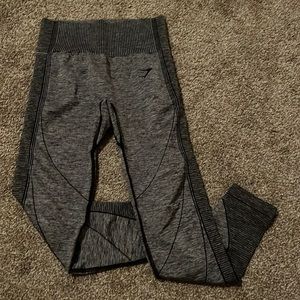 Grey and black gymshark leggings